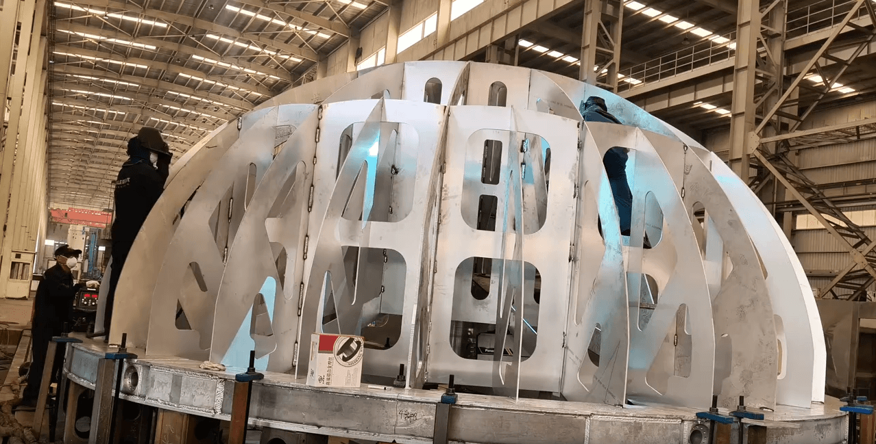 Saldatura di stampi in alluminio con diametro di 8 metri nella pratica | Il filo MIG Szeshang Welding ER5356 consente la fabbricazione di alluminio di grandi dimensioni